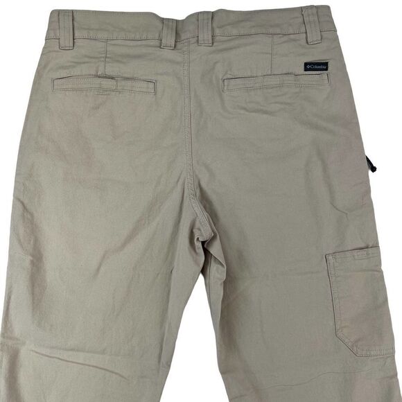 New Columbia Men US34 Beige Pants Regular Fit Straight Lightweight Slash Pockets - Picture 7 of 8